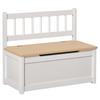 2 In 1 Wooden Toy Box Seat Storage Bench Storage Chest Cabinet Organiser With Safety Pneumatic Rod