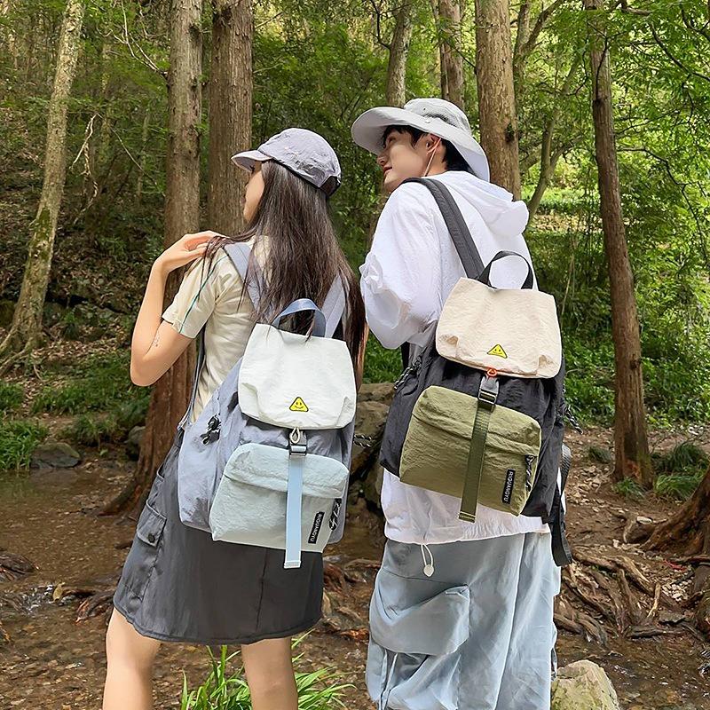 School Bag New High-value Fresh and Sweet Contrasting Color Splicing Backpack Couple Lightweight Mountaineering Travel Backpack
