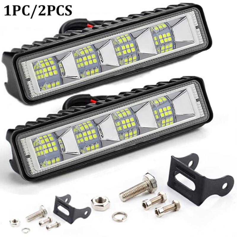 2Pcs 6Inch Led Work Light Spot Beam Bar Car Suv Offroad Driving Fog Lamps