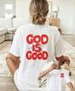 GOD IS GOOD Print T-shirt Women Casual Loose Streetwear Daily Wear Christian Faith Letter Graphic Short Sleeve Tops Lady's Tops