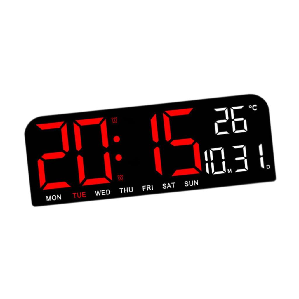 Digitals Wall Clock Modern Wall Mount Oversize LED Digital Clock Large LED Display for NightStand Office Gym Garage Home