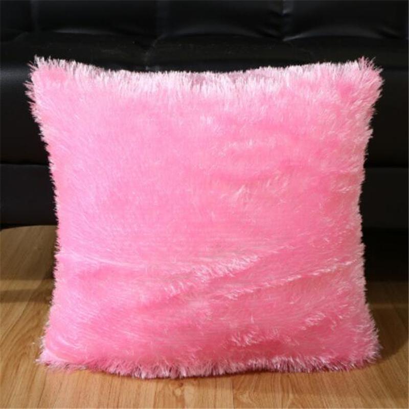 Cushion Cover Plush Velvet Fur Fluffy Sofa Soft Cushion Cover Throw Pillow Case Nordic Home Decoration Pillow Cover 40*40cm