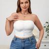 Strapless Lingerie for Women Anti Slip Gathered Strapless Front Button Beautiful Back Push Up Bra