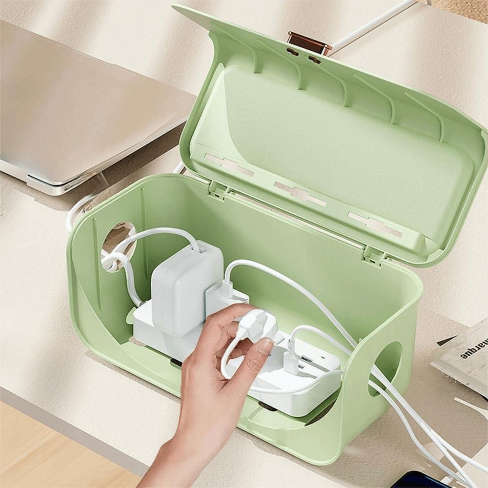 Desktop Waterproof Power Line Storage Case Cable Storage Box Router Board Bracket Wire Case