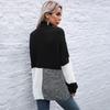 YYFS Women's Fashion Casual Fall Winter Colour Block Print Long Sleeve Half Turtleneck Sweaters