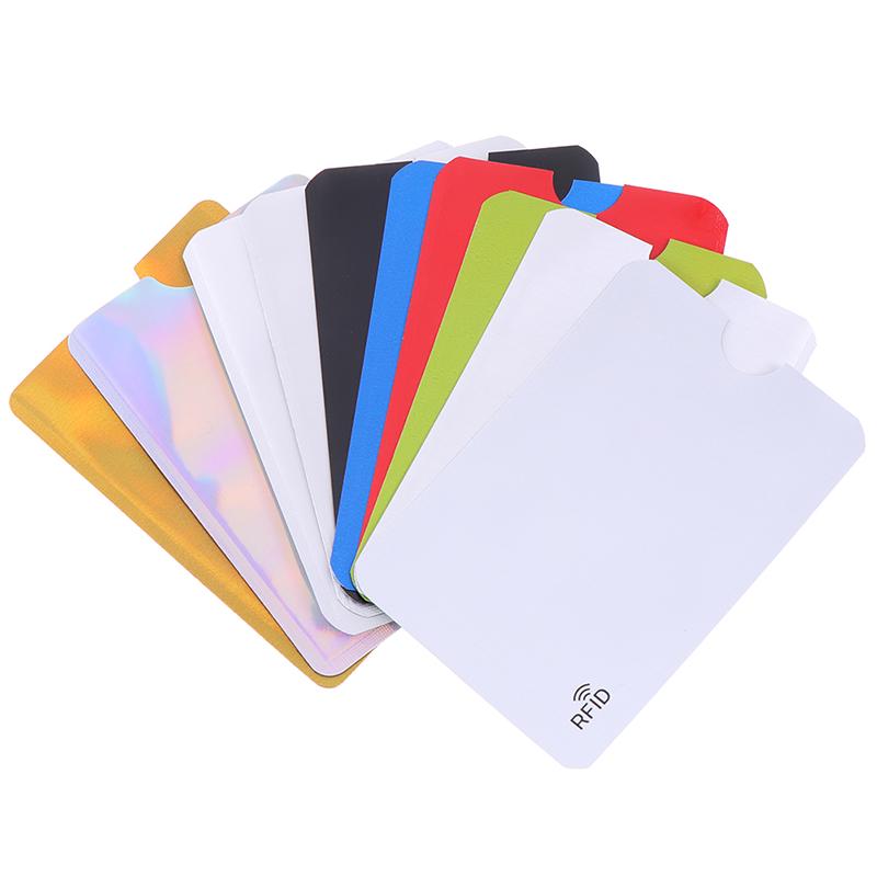10 bucăți de protecție pentru cărți de credit. Manșon de siguranță pentru blocarea RFID. Suport de identificare