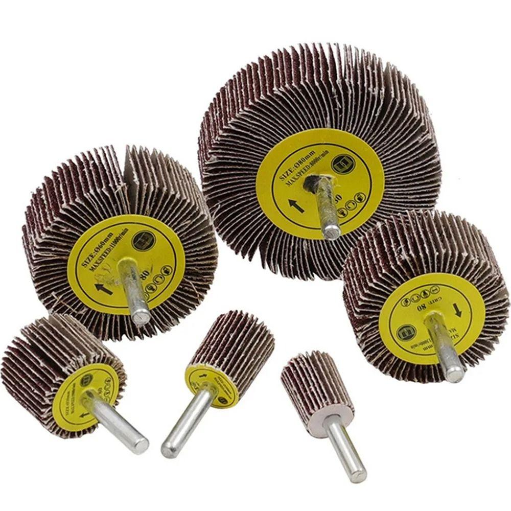 1Pcs 6mm Shank Sanding Flap Wheel Grinding Accessories Sandpaper Polishing Disc  For Drill