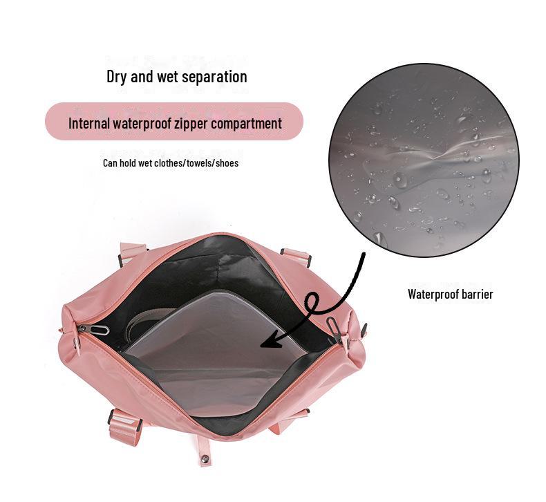 Large Capacity Nylon Travel Bag: Splash-Proof, Dry/Wet Separation, Maternity & Yoga Handbag