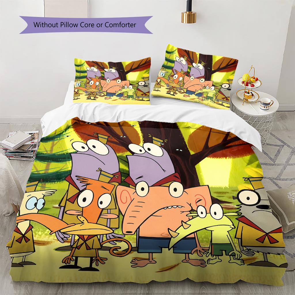 Crazy Summer Camp  Pattern Bedding Quilt Set  Home Decoration  Gift (1 * Duvet Cover + 2 * Pillowcase  Without Core)