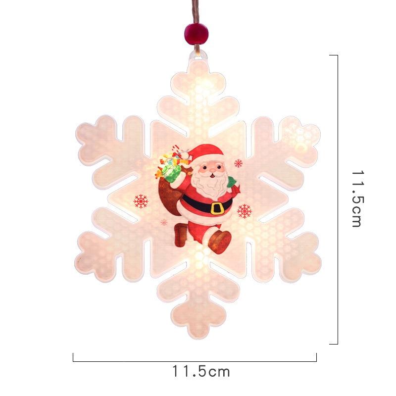 

LED Christmas Snowman Decorative Light Creative Atmosphere Decoration Pendant New Year Party Hanging Christmas Tree Light Snowflake