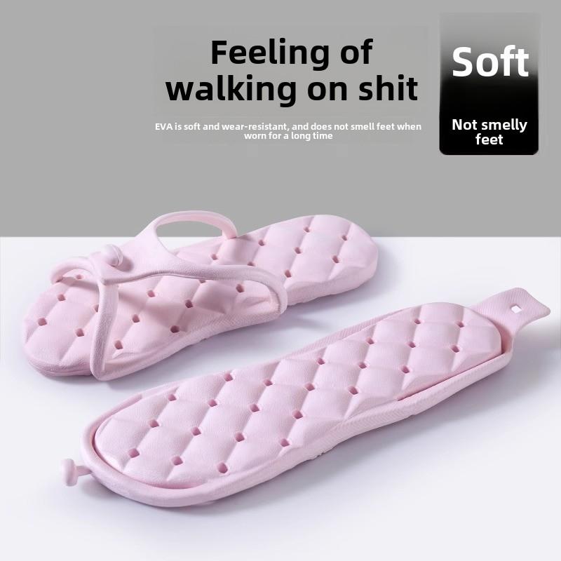 Kadınlar için Taşınabilir Katlanabilir Seyahat Terliği Erkekler Hafif, Kaymaz, Su Geçirmez, Plaj, Otel, Havuz veya Duş için Mükemmel