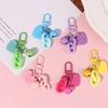 1Pc Alloy Love Shape Pendant Keychain Heart Key Chain With Bell Couple Friend Bag Gift Jewelry Key Holder Accessories