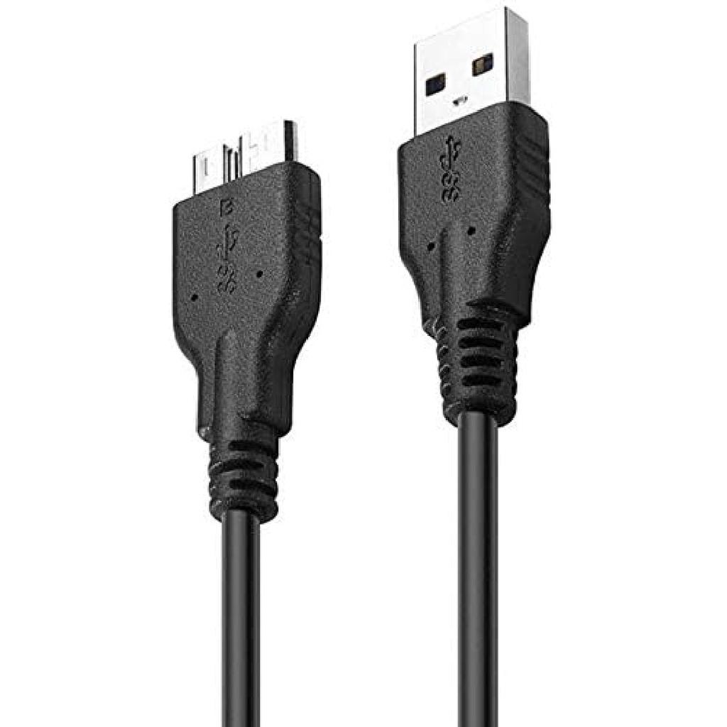 QCEs USB 3.0 Micro Cable, External Hard Drive Cable USB 3.0 Type A Male to Micro B Cord Compatible with Samsung Galaxy S5 Note 3, Camera, External