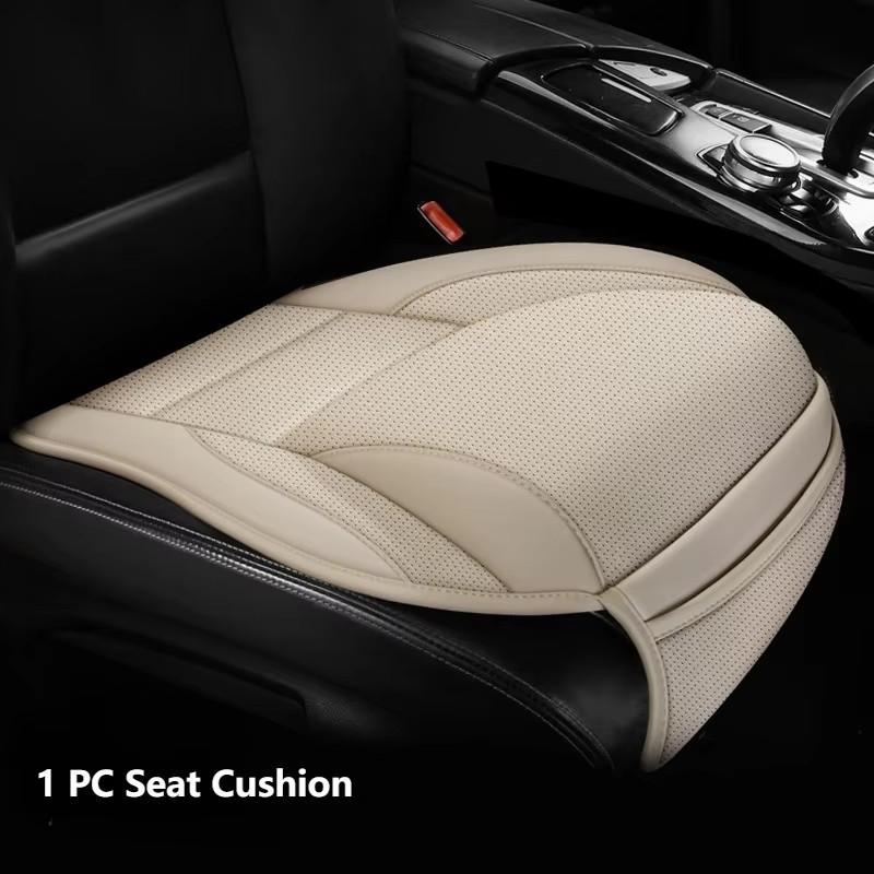 Ergonomický polštář na autosedačku s bederní opěrkou Prodyšná perforovaná PU kůže, Univerzální pro osobní vozy, SUV a nákladní vozy