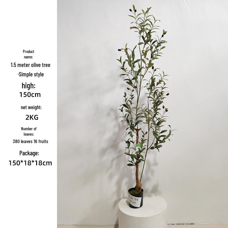 Olive Tree Potted Plant - Indoor Decor Simulation for Living Room