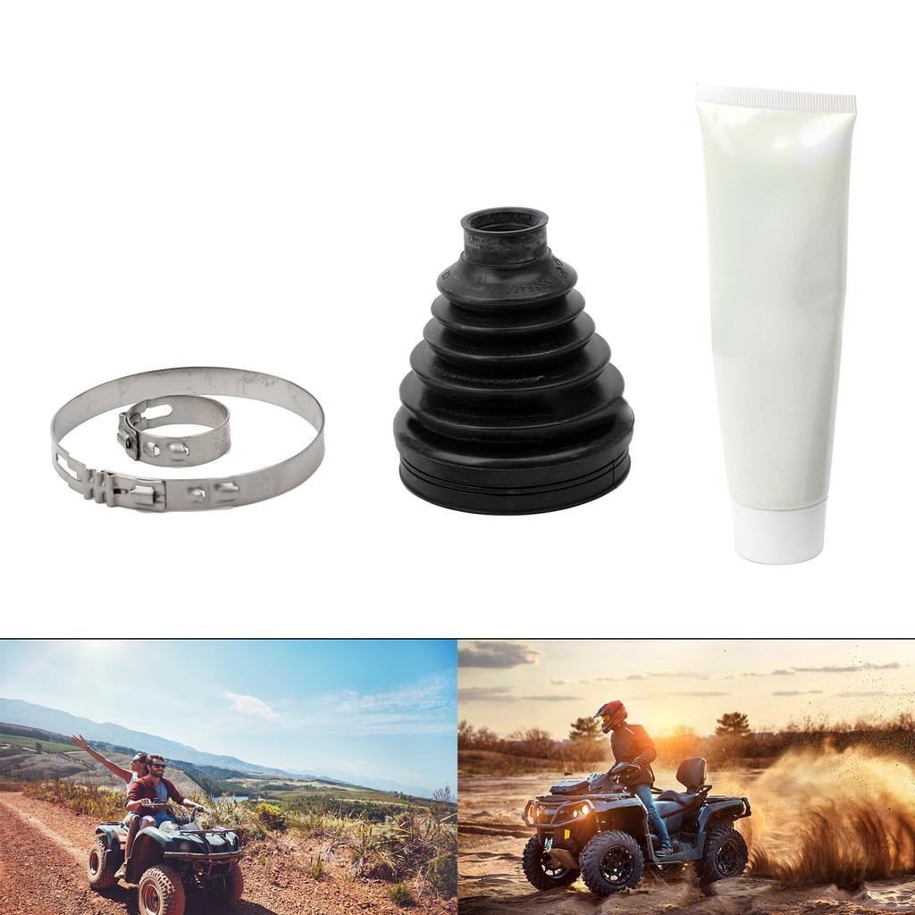 Universal Outer CV Joint Boot Kit Stretch Driveshaft Silicone CV Boot Clamp Steering Machine Dust Cover Rubber Cover