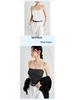 Elegant Pleated Camisole with Built-in Bra & Chest Pads - Women's Summer Outerwear