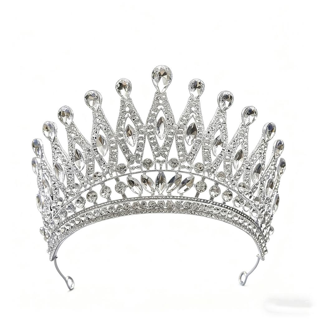 Yilin Crown Tiara Bridal Hair Accessory High End European and American Crown Baroque Performance Beauty Pageant Miss World