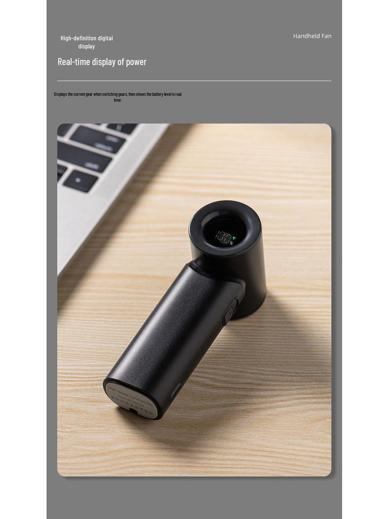 Portable High-Speed Mini Fan with USB Charging and Digital Display