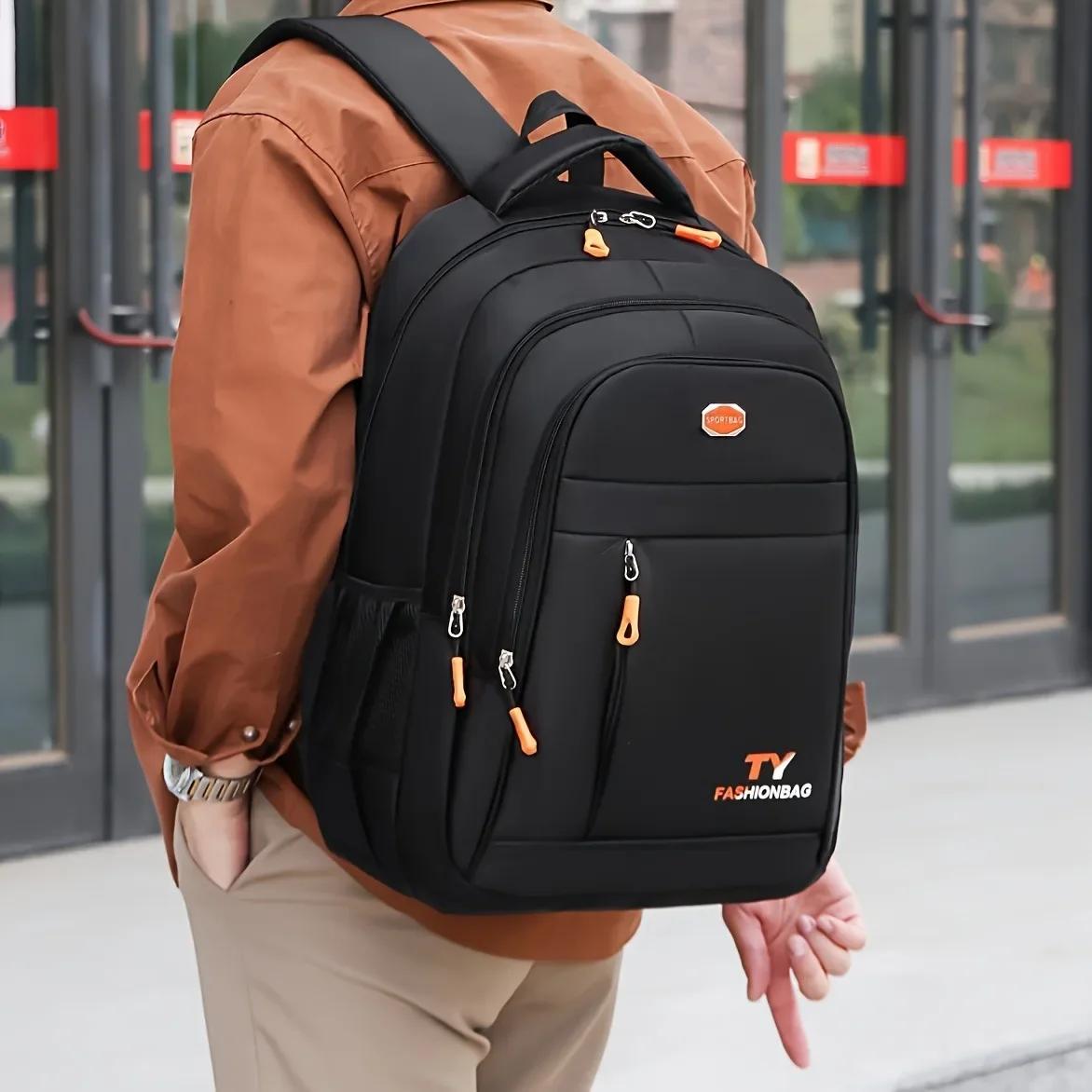 

1 Pc Men s Backpack, Large Capacity Waterproof Casual Backpack,Adjustable Computer Backpack One Size чорний