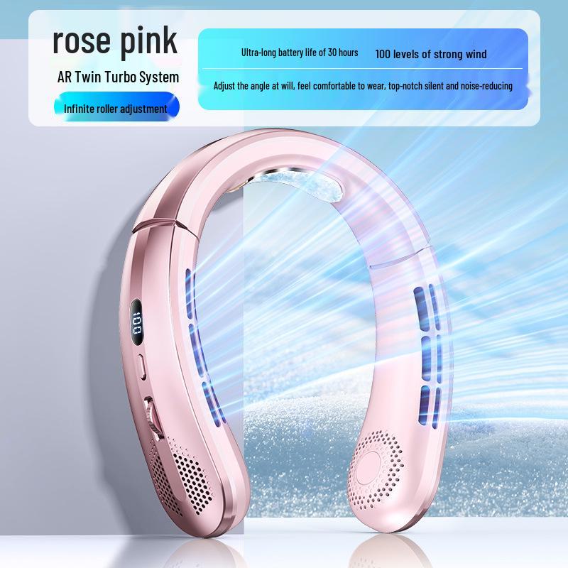 

2024 Портативный бесшумный вентилятор с креплением на шею и регулируемой скоростью (100 режимов), складная конструкция