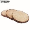 10pcs Wood Slices 3.5-4 Inch Craft Wood Kit Circles Crafts Christmas Ornaments DIY Crafts with Bark for Crafts Rustic Wedding Decoration