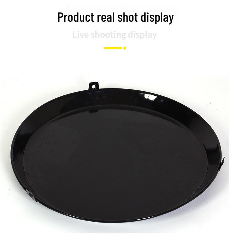 New Enameled Cast Iron Grill Pan - Large Round Outdoor Barbecue and Baking Plate