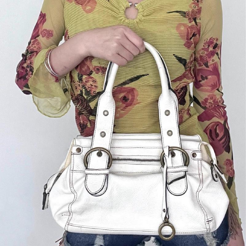 Retro Tote Bag Motorcycle Bag Soft PU Leather Large Capacity Shoulder Bags Women Y2K Punk Zipper Pocket Fashion Crossbody Bag