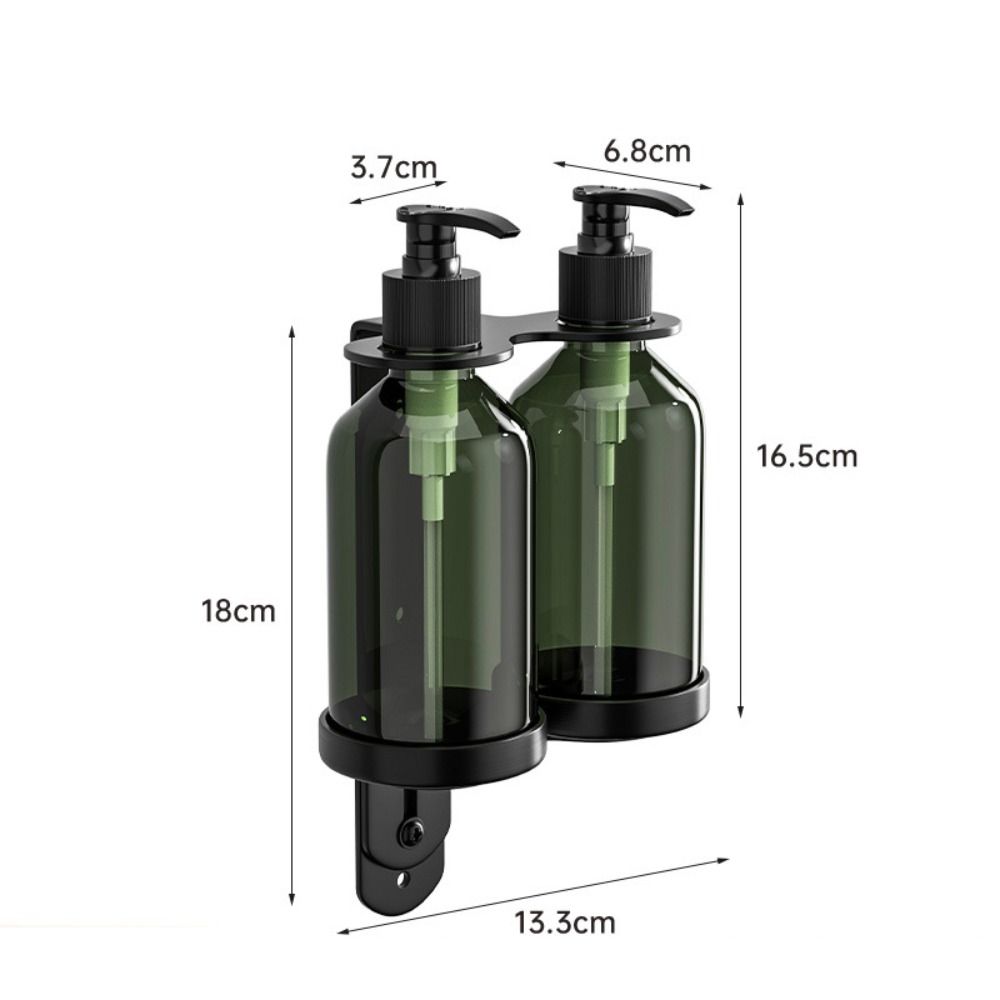 Plastic Manual Soap Dispenser Stainless Steel Pump Bottle Holder Wall Mounted Soap Dispenser  Hotel