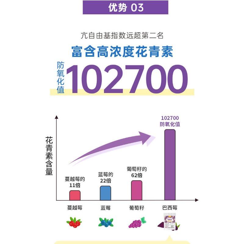 Acai Berry Powder Bagged Anthocyanin Fruit & Vegetable Dietary Fibre Powder 100g