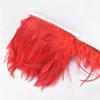 10Meters Leather Pink Rooster Neck Hackle Feather Trim Ribbon Pheasant Feathers Fringe For Crafts Plume Decoration Decor Plumas