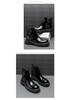 Men's Shiny Round Toe Chelsea Boots – Autumn/Winter Outdoor Fashion British Style with Zipper.