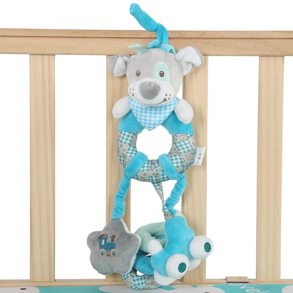 Kids Baby Bed Crib Cot Stroller Plush Toy Blue Dog