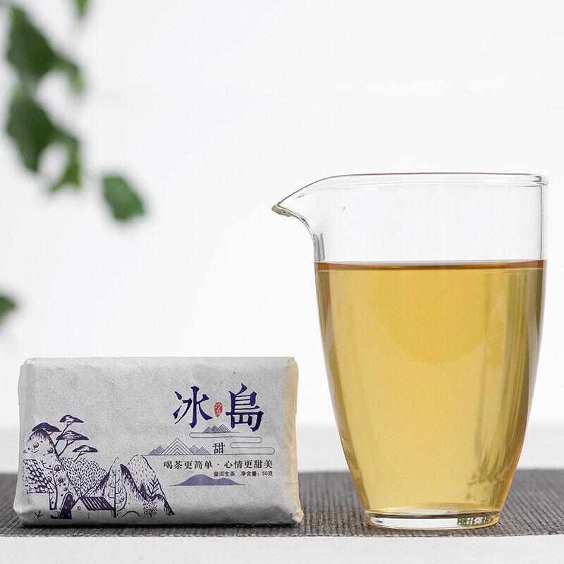 Tijolo de Chá Puerh Cru Árvore Velha Doce Islandês 50g Chá Puerh de Yunnan