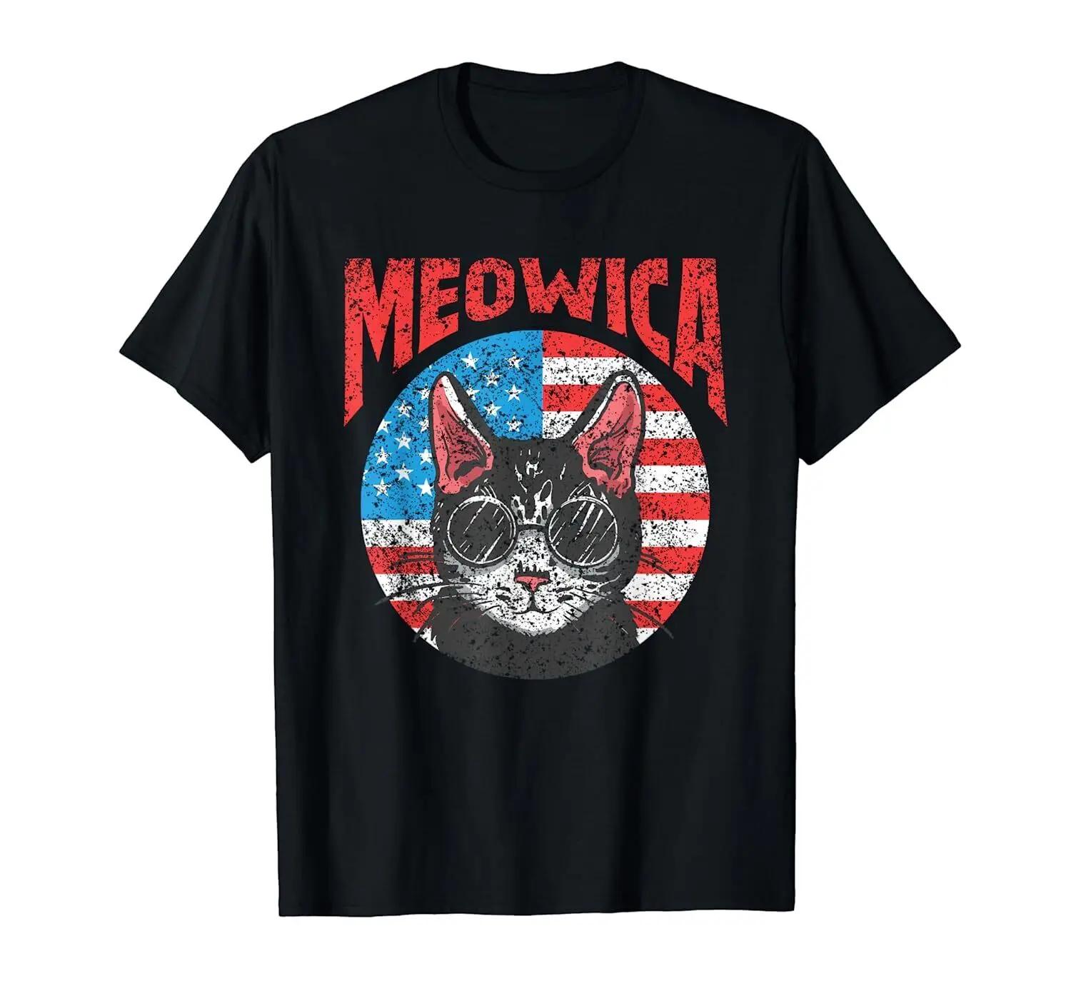 

Футболка USA Meowica Patriotic America 4 июля Independence Usa Us S чёрный