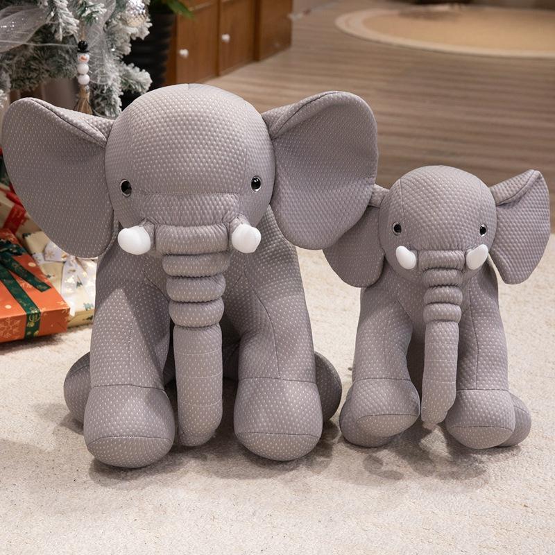 Cute Soft Ice Silk Elephant Doll Plush Toy Cute Baby Elephant Doll Child Sleeping Soothing Doll