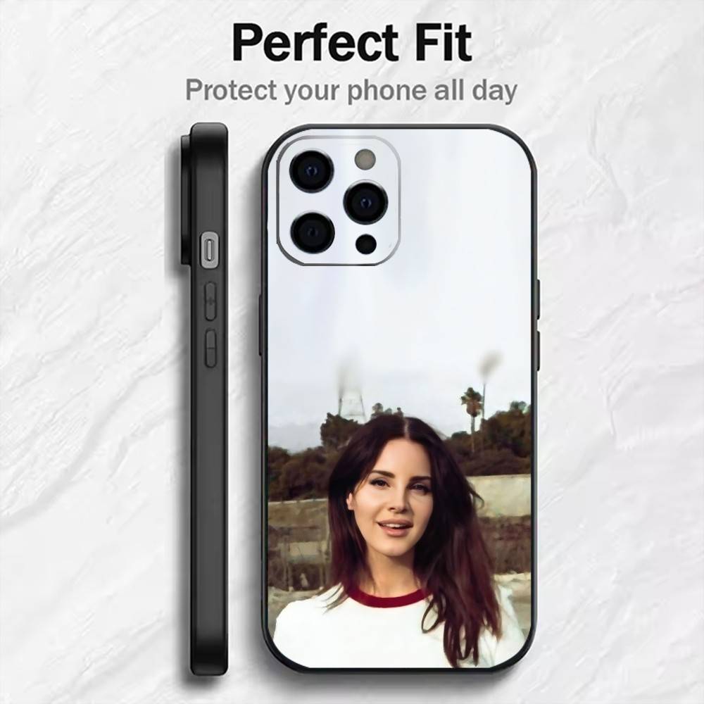 LDR L-Lana Del  Lanatics R-Rey Phone Case For iPhone17,16,15,14,13,12 Plus,Max Soft Silicone Black Cover