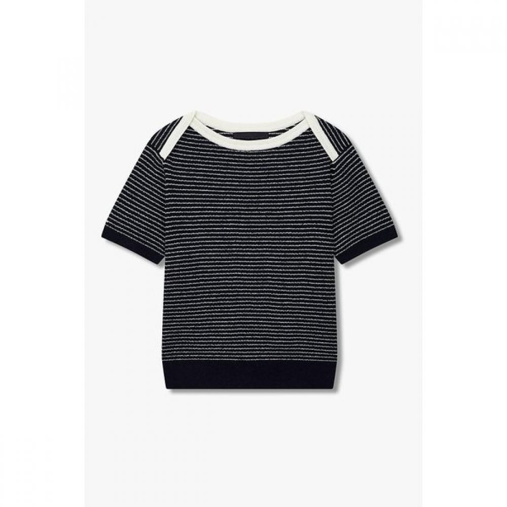 Vov Stripe Boatneck Pullover 7115350709 navy/One size