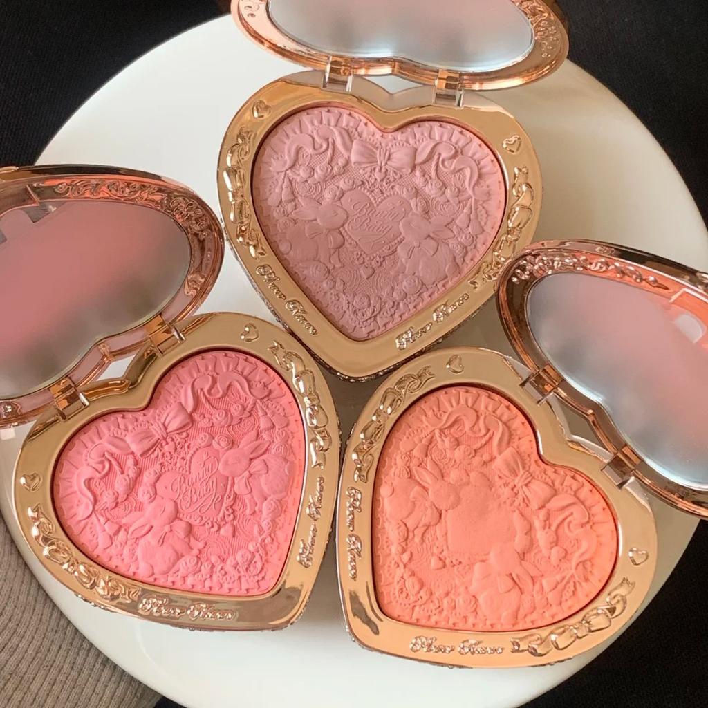 Flower Knows Bunny Garden Embossed Blush Soft Matte Long Lasting Natural Glow Waterproof Buildable Cheek Powder Vegan Makeup