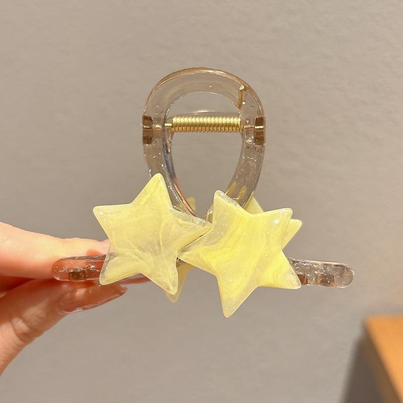 1PC Headwear Sweet Jewelry Playful Star Shape Cute Accessories Fashion Candy Colors Gift Hairpin Hair Ties Multi-Color