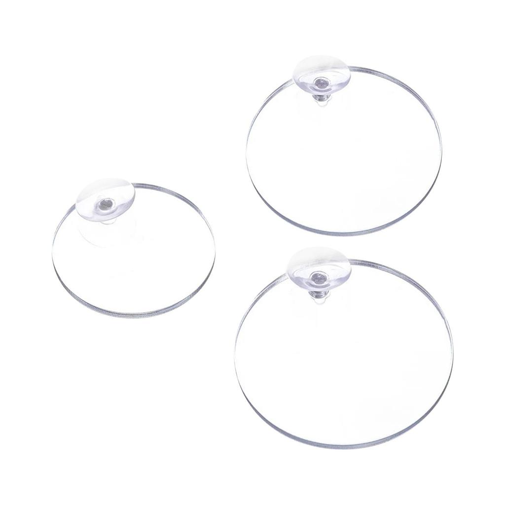 Fish Tank Accessories Betta Training Mirror Acrylic Circle Design for Behavioral Enrichment Aquarium Equipment