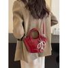 Lightweight red vegetable basket bucket bag women's new light luxury niche high-end messenger bag