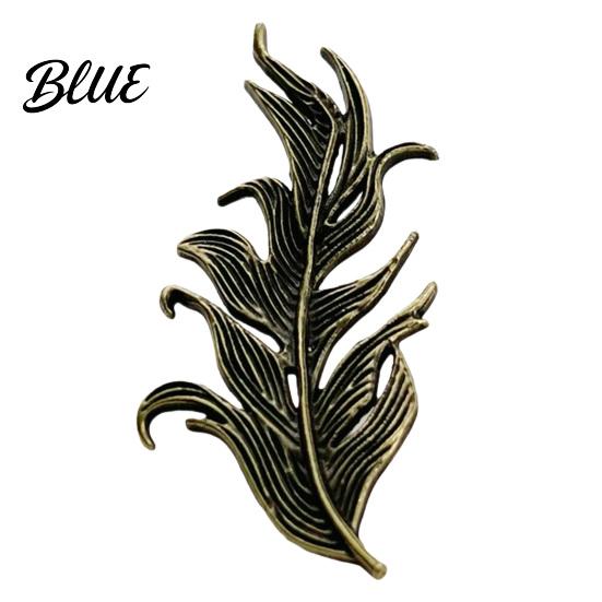 Anzug Revers Brosche Herren Anstecknadel Feder Aprikosenblatt Design Schal