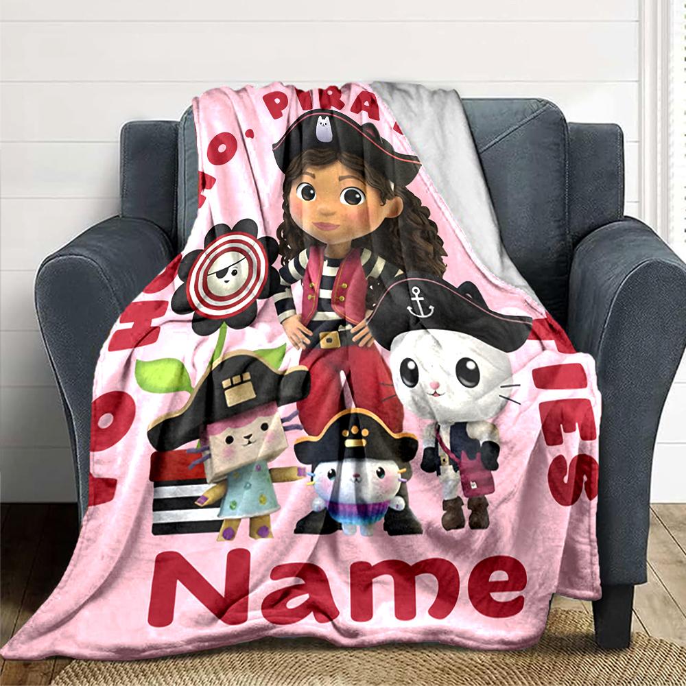 Custom Name Fantasy World Adventure Party Blanket For Couch Bed Plush Cozy Fuzzy Blanket Super Soft Warm Blankets For Fall And Winter 0916233