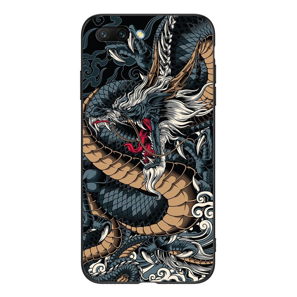 For Honor 10 Case Soft Silicon Phone Back Cover for Huawei Honor 10 Case Etui Coque Black Tpu Case Lion Wolf Tiger Dragon