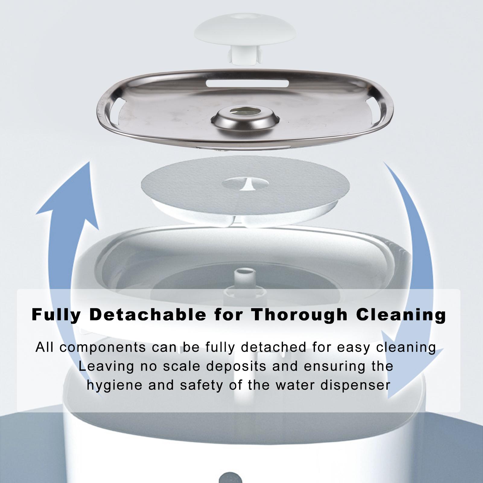 

Automatic Cat Water Fountain Dog Water Dispenser 2.5L Pet Fountain with 3 Replacement Filters for