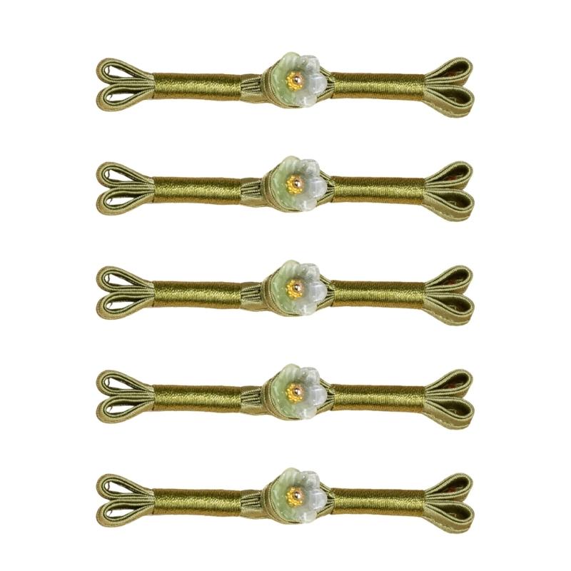 5Pcs Traditional Cheongsam Knot Button Flower Chinese Closures Buttons Sewing Fasteners for Clothing Decoration