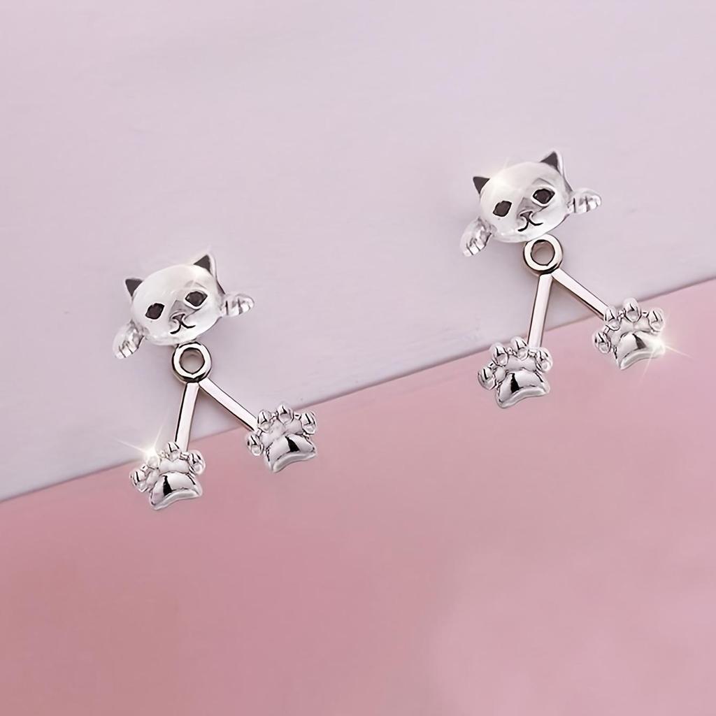 Cute Cat Paw and Face Earrings for Women - Perfect for Everyday and Formal Wear