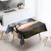 Day Road Dusk Sunset Scenery Printed Tablecloth Outdoor Picnic Camping  Antifouling Waterproof Table Home Decoration