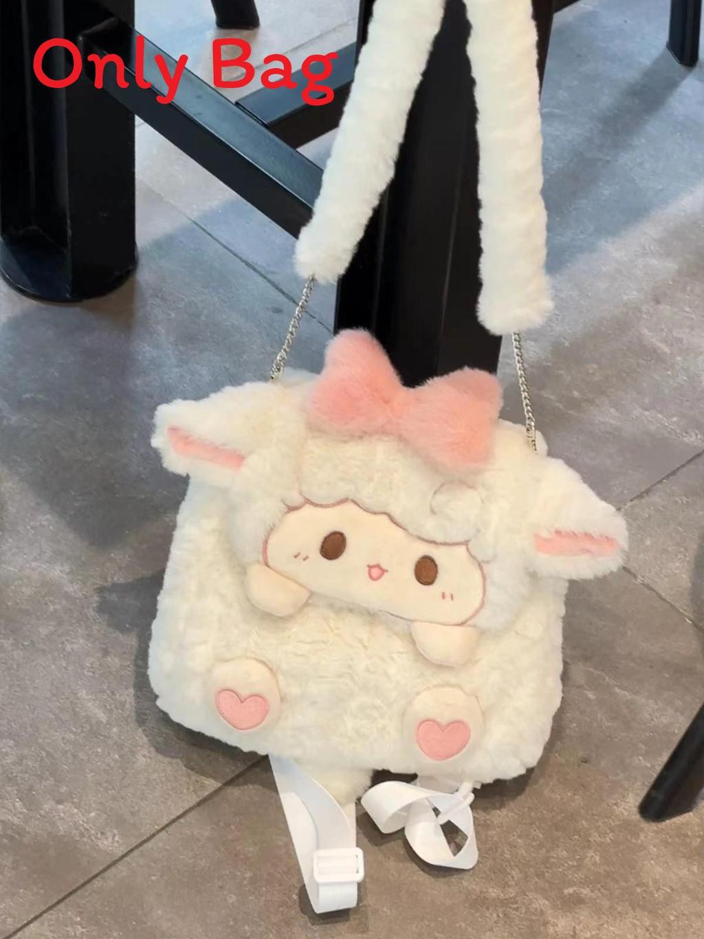 

Zootopia Soft Plush Bunny Tote Bag With Flap Closure For Daily Use Sheep